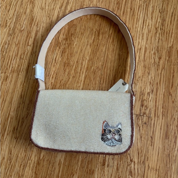 The Fiona Beaded Bag: Animal Edition Cat Design - Picture 3 of 3